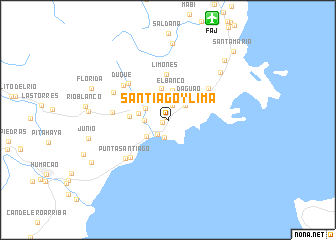 map of Santiago y Lima