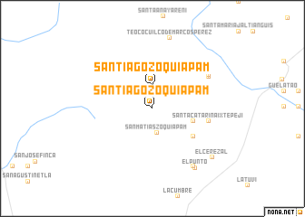 map of Santiago Zoquiápam