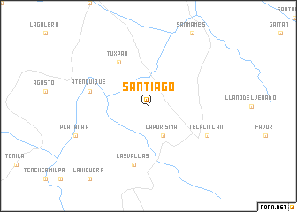 map of Santiago