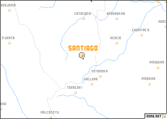 map of Santiago