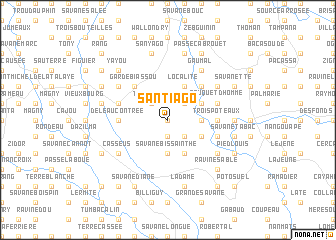 map of Santiago