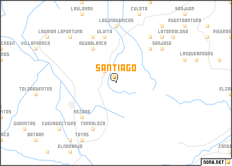 map of Santiago