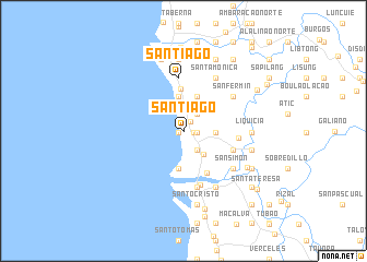 map of Santiago