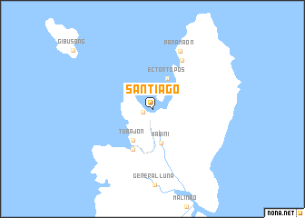 map of Santiago