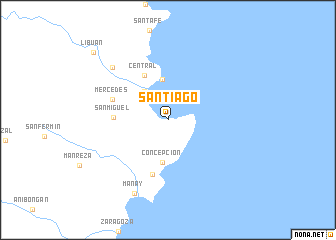 map of Santiago