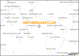 map of Santibáñez de Ayllón