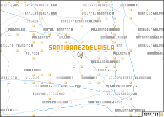 map of Santibáñez de la Isla