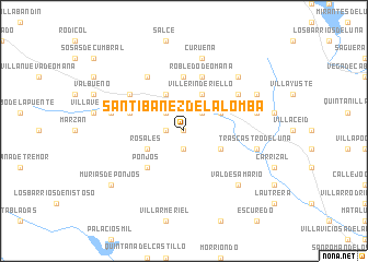 map of Santibáñez de la Lomba