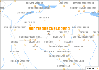 map of Santibáñez de la Peña