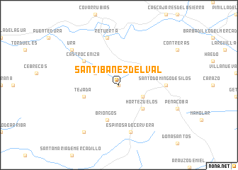 map of Santibáñez del Val