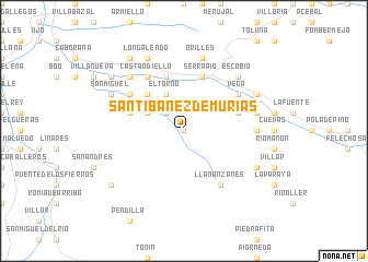 map of Santibáñez de Murias