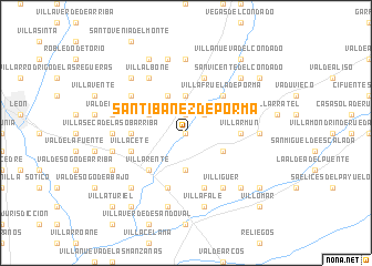 map of Santibáñez de Porma