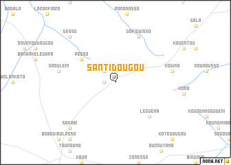 map of Santidougou