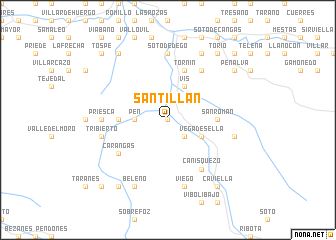 map of Santillán