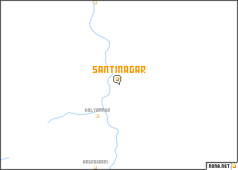 map of Sāntinagar