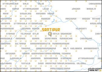 map of Sāntipur