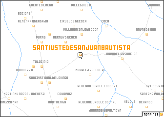 map of Santiuste de San Juan Bautista