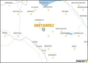 map of Santiváñez