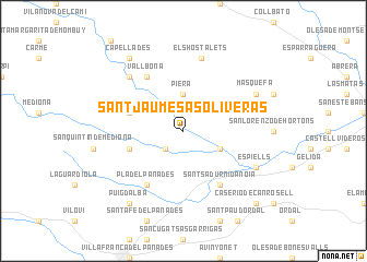 map of Sant Jaume Sas Oliveras