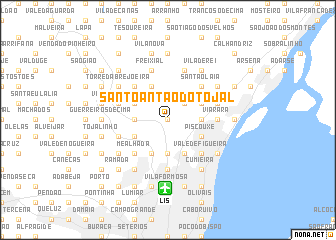map of Santo Antão do Tojal