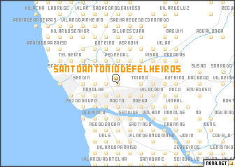 map of Santo António de Felheiros