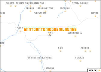 map of Santo Antônio dos Milagres