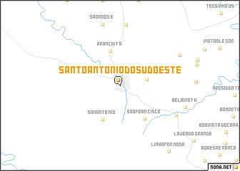 map of Santo Antônio do Sudoeste