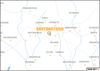 map of Santo Antônio