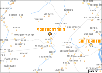 map of Santo Antônio
