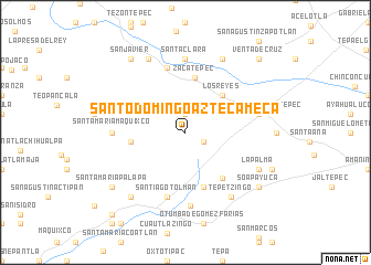 map of Santo Domingo Aztecameca