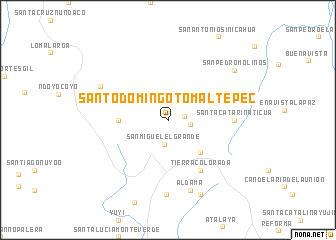 map of Santo Domingo Tomaltepec