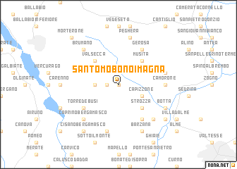 map of SantʼOmobono Imagna