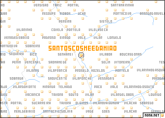 map of Santos Cosme e Damião