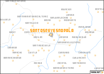 map of Santos Reyes Nopala