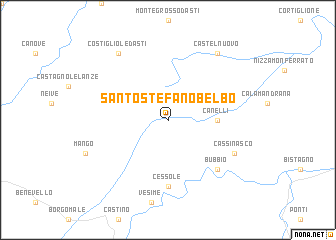 map of Santo Stefano Belbo