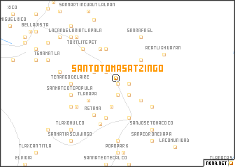 map of Santo Tomás Atzingo