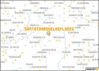 map of Santo Tomás de las Flores