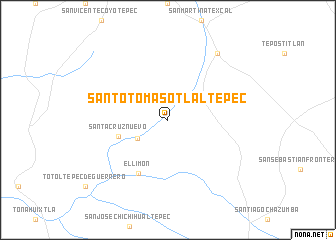 map of Santo Tomás Otlaltepec