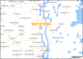 map of Santo Tomás