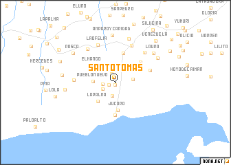 map of Santo Tomás