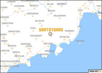 map of Santo Tomas