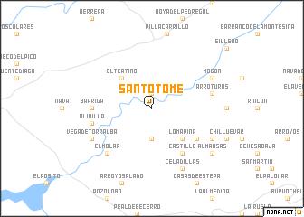map of Santo Tomé
