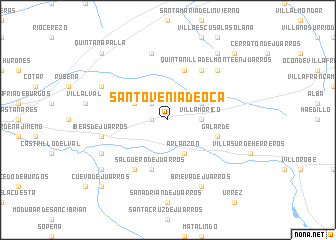 map of Santovenia de Oca