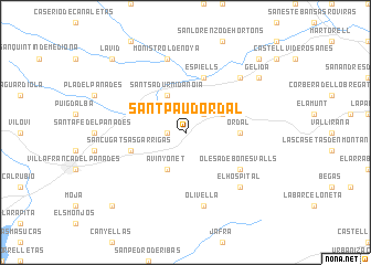 map of Sant Pau dʼOrdal