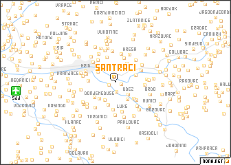 map of Santrači