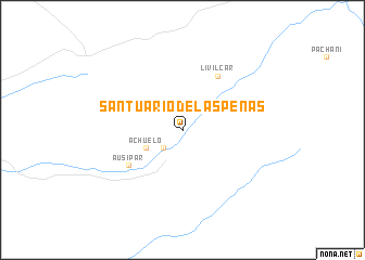 map of Santuario de las Peñas