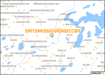 map of Santuario Segunda Sección