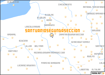 map of Santuario Segunda Sección