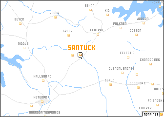 map of Santuck