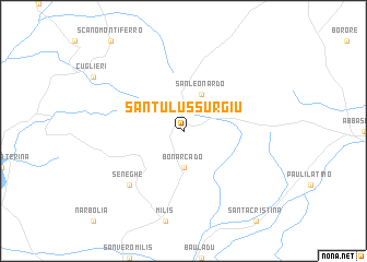 map of Santu Lussurgiu